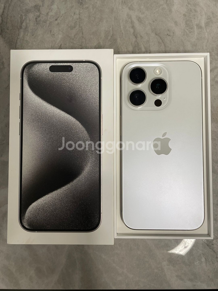 아이폰 15프로 실버--1