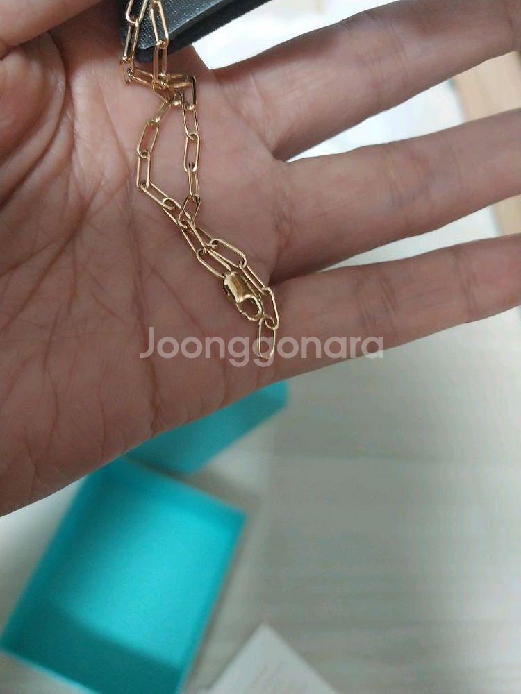 정품 티파니 락 목걸이 로즈 핑크 18k 핑크사파이어--3