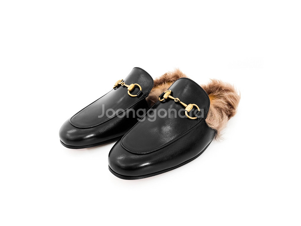 [9] 구찌 2015 프린스타운 홀스빗 퍼 뮬 슬리퍼--0