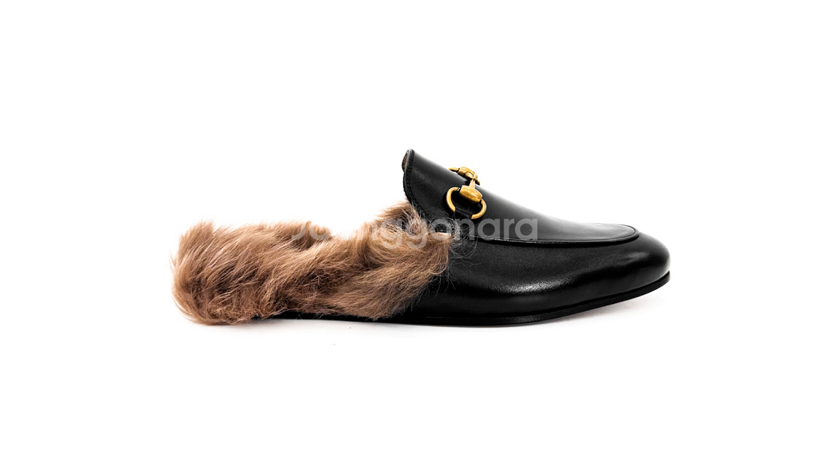 [9] 구찌 2015 프린스타운 홀스빗 퍼 뮬 슬리퍼--2