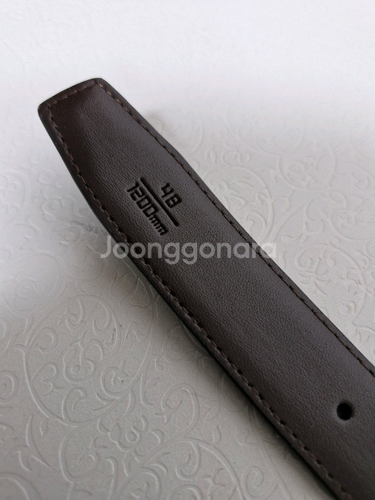 페라가모 은장 양면 가죽벨트 새거--2