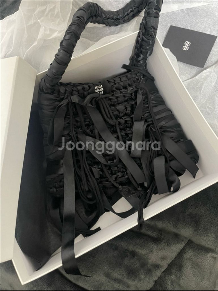 이우가마카라스 리본 니트 백--0