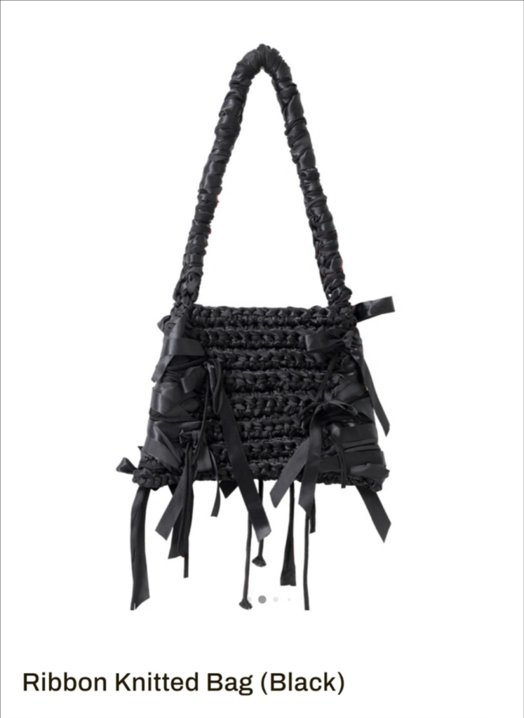 이우가마카라스 리본 니트 백 이미지