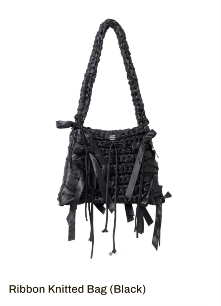이우가마카라스 리본 니트 백 이미지