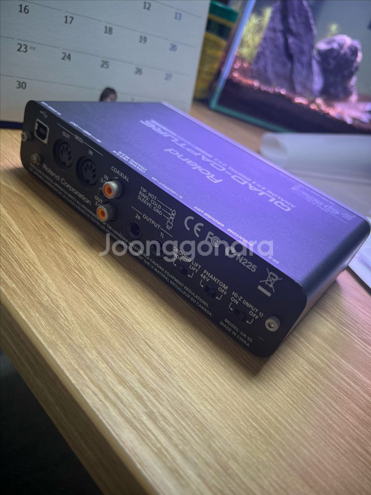 롤랜드 쿼드캡쳐 오디오인터페이스 팔아요--1