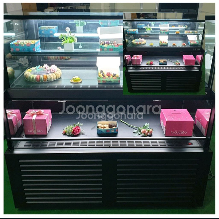 카페용 콤비 마카롱 샌드위치 냉장 쇼케이스 앞1단뒤2단--0