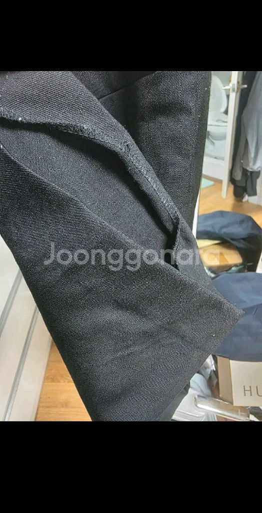 (2)폴리테루 미들지퍼 트라우저 블랙--4