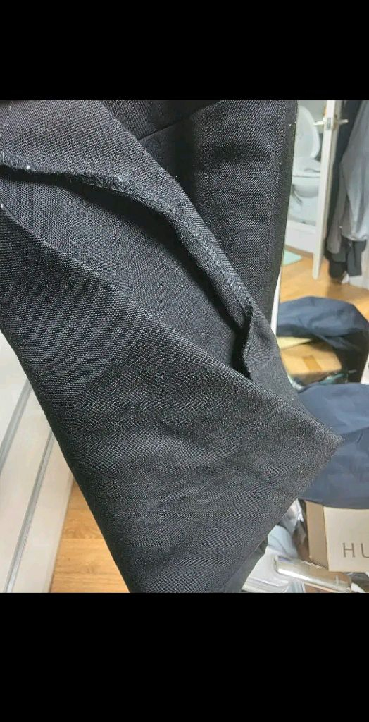 (2)폴리테루 미들지퍼 트라우저 블랙 이미지