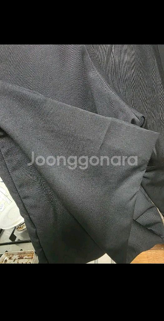(2)폴리테루 미들지퍼 트라우저 블랙--3