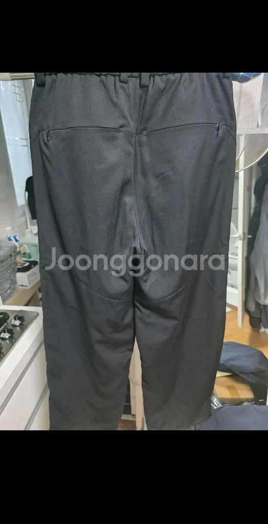 (2)폴리테루 미들지퍼 트라우저 블랙--2