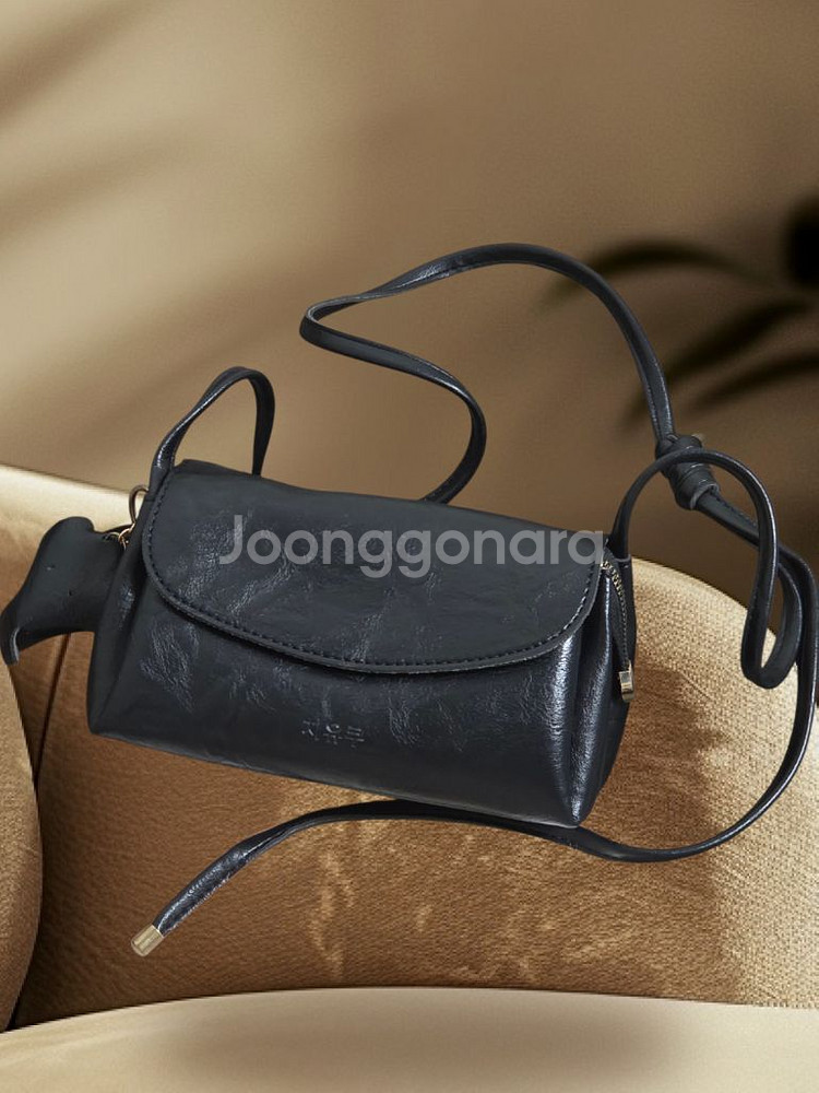 고급 PU 치유쿠 미니 크로스백 숄더백 가방 다크브라운--1