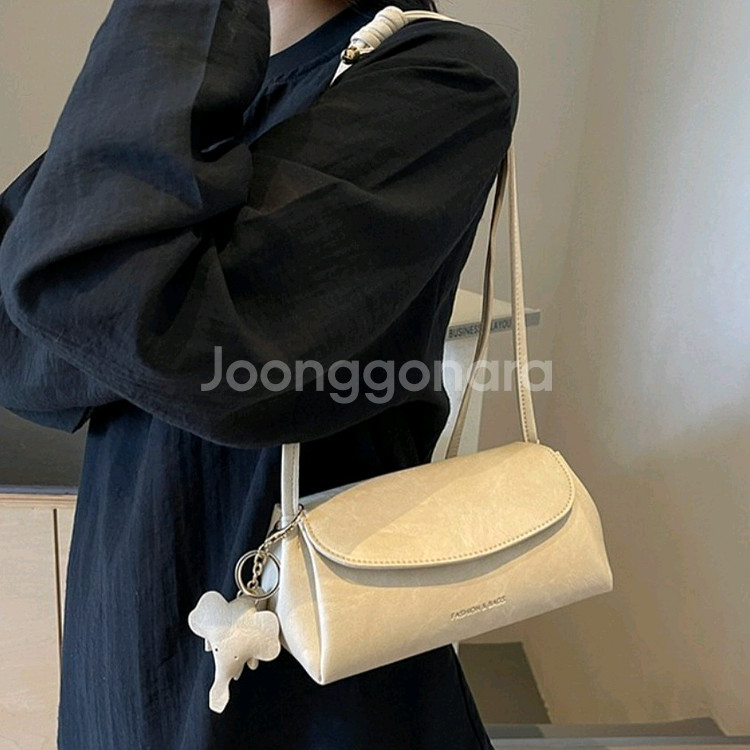 고급 PU 치유쿠 미니 크로스백 숄더백 가방 다크브라운--6