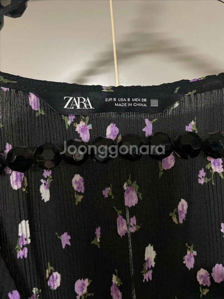 ZARA 플라워 블라우스 S/미착용--2