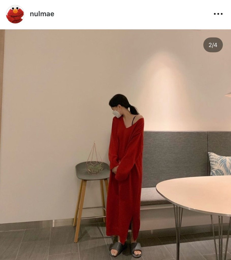 새상품:) 엔뉴엘 니트 맥시 롱 원피스 이미지