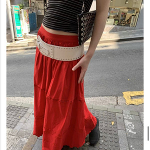 콜렉티브 밴딩 맥시 스커트 새상품