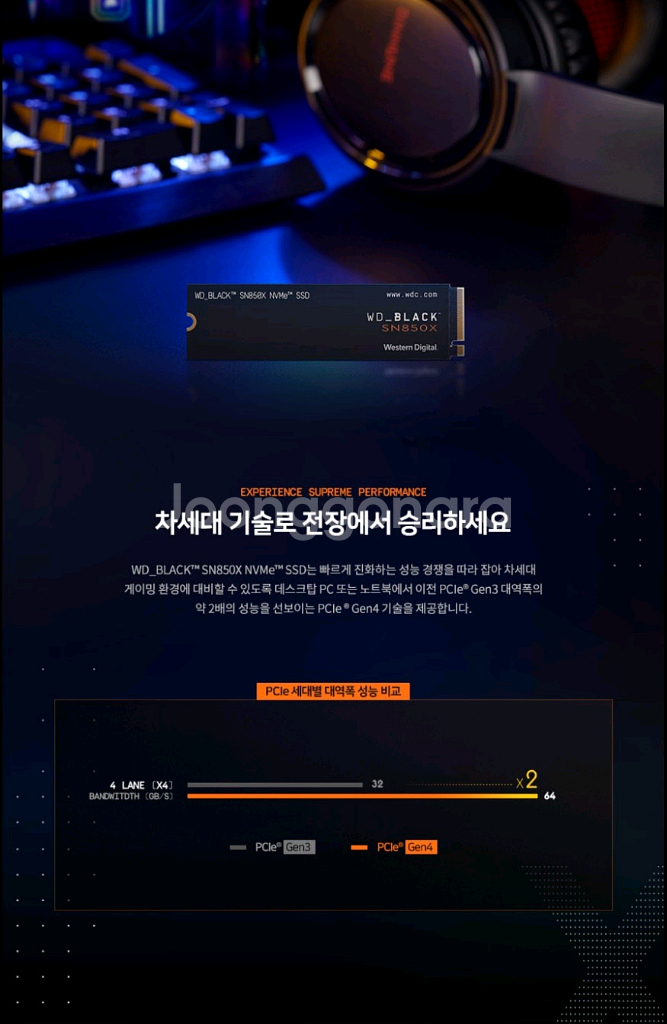 (미개봉) WD BLACK SN850X SSD 1TB--2