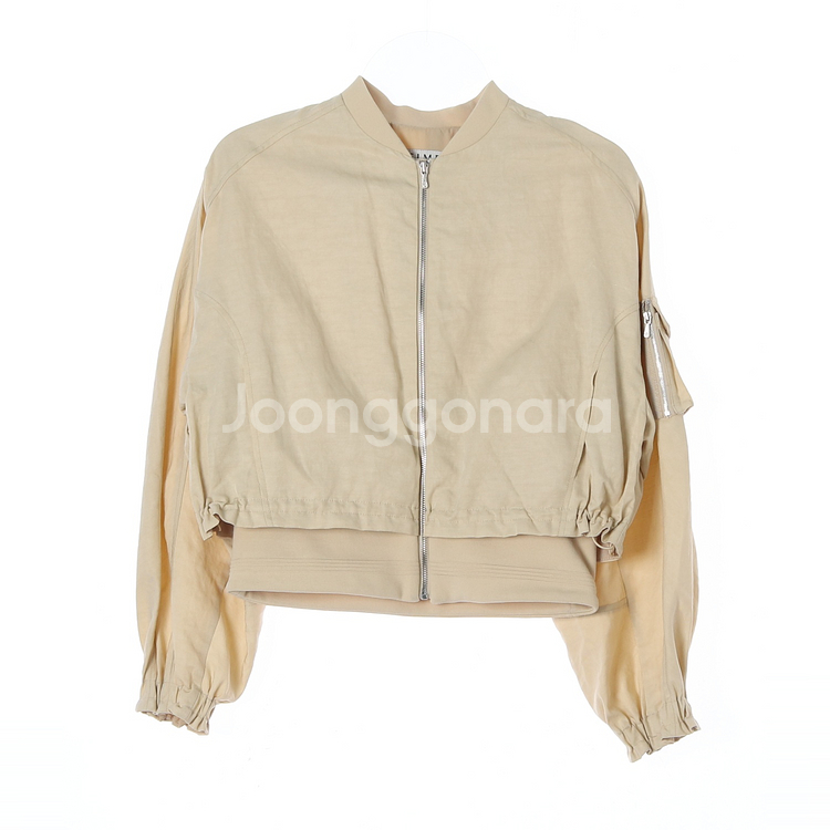 [S]타임 린넨 옐로우베이지 크롭 항공 마원 블루종 점--0