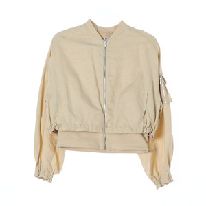 [S]타임 린넨 옐로우베이지 크롭 항공 마원 블루종 점