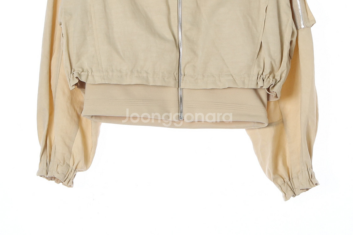 [S]타임 린넨 옐로우베이지 크롭 항공 마원 블루종 점--2