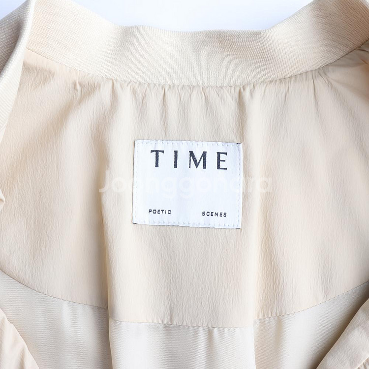 [S]타임 린넨 옐로우베이지 크롭 항공 마원 블루종 점--5