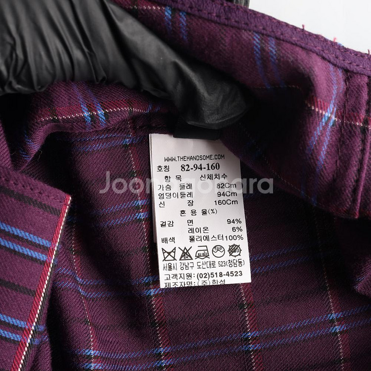 [S]시스템 버건디 체크 오픈카라 레이어드 루즈핏 셔츠--5