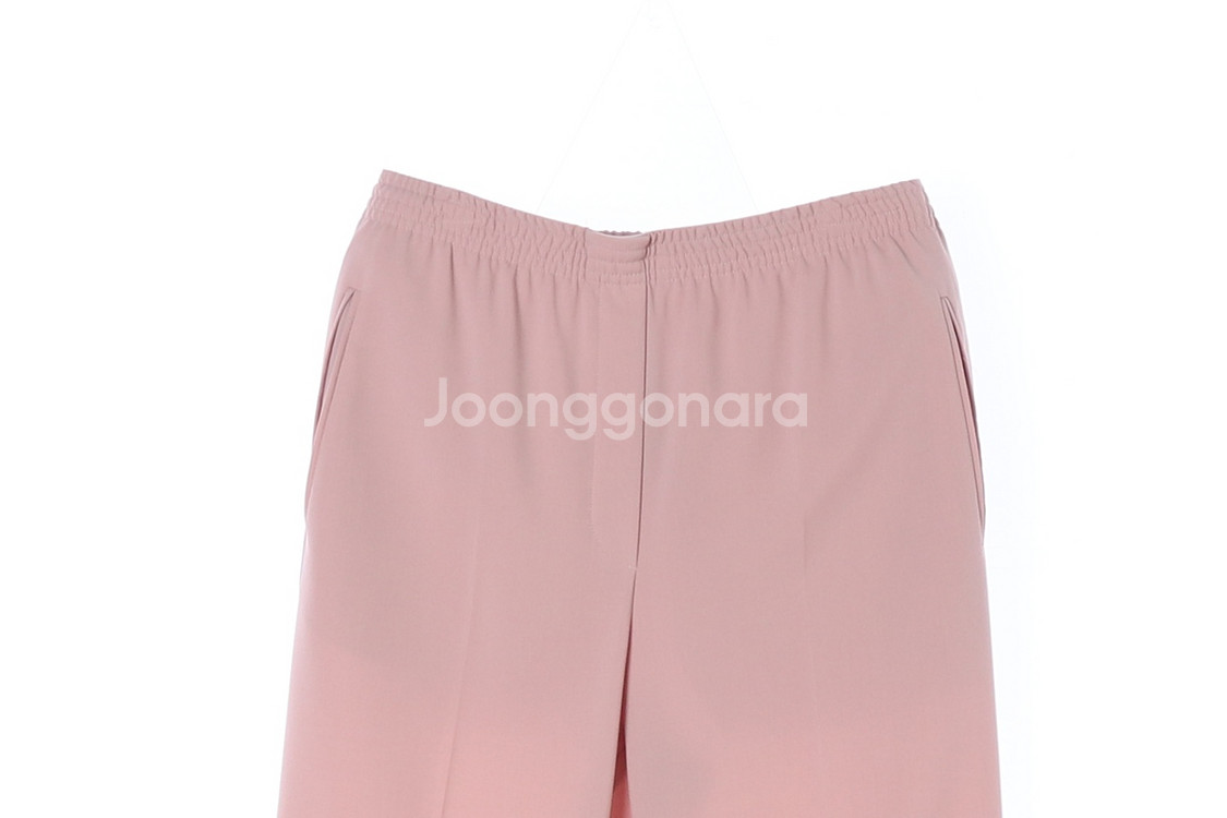 [S]시스템 핑크 와이드 밴딩 슬랙스 팬츠 바지--1