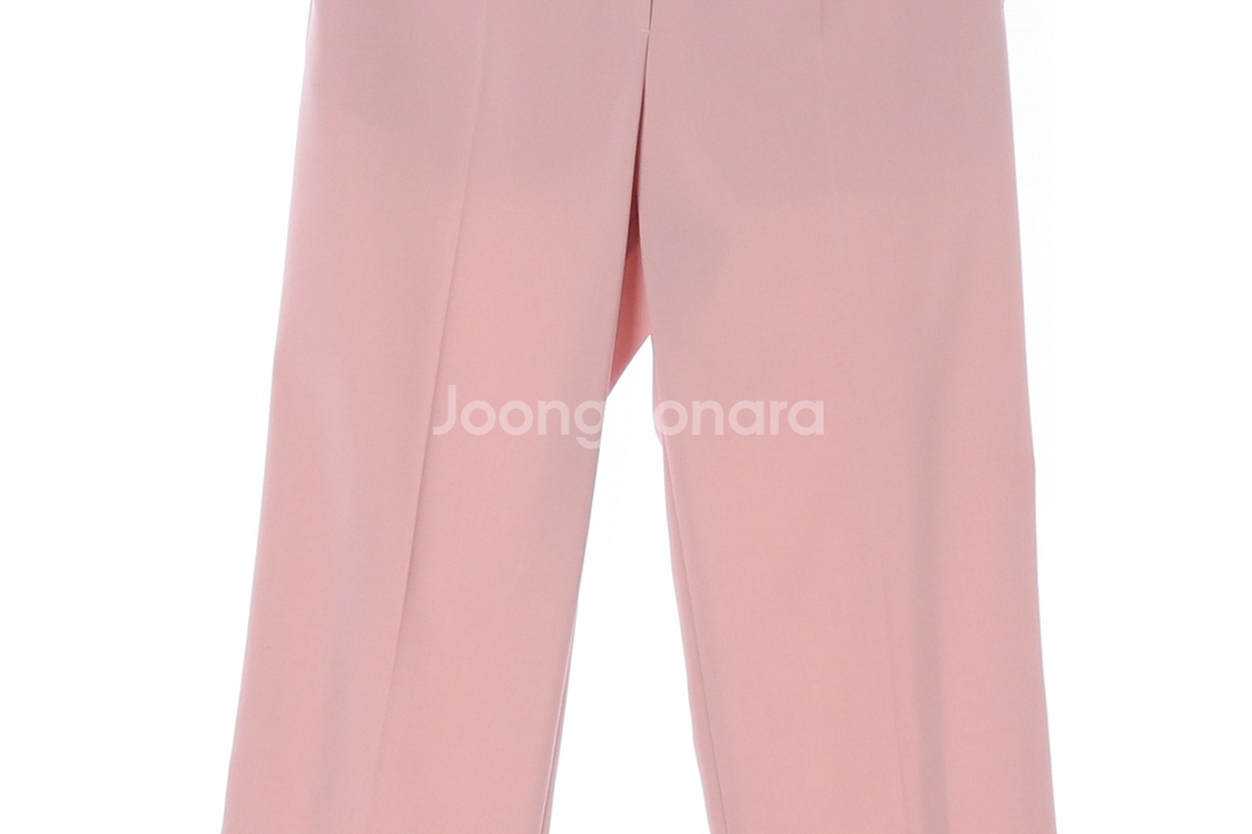 [S]시스템 핑크 와이드 밴딩 슬랙스 팬츠 바지--2
