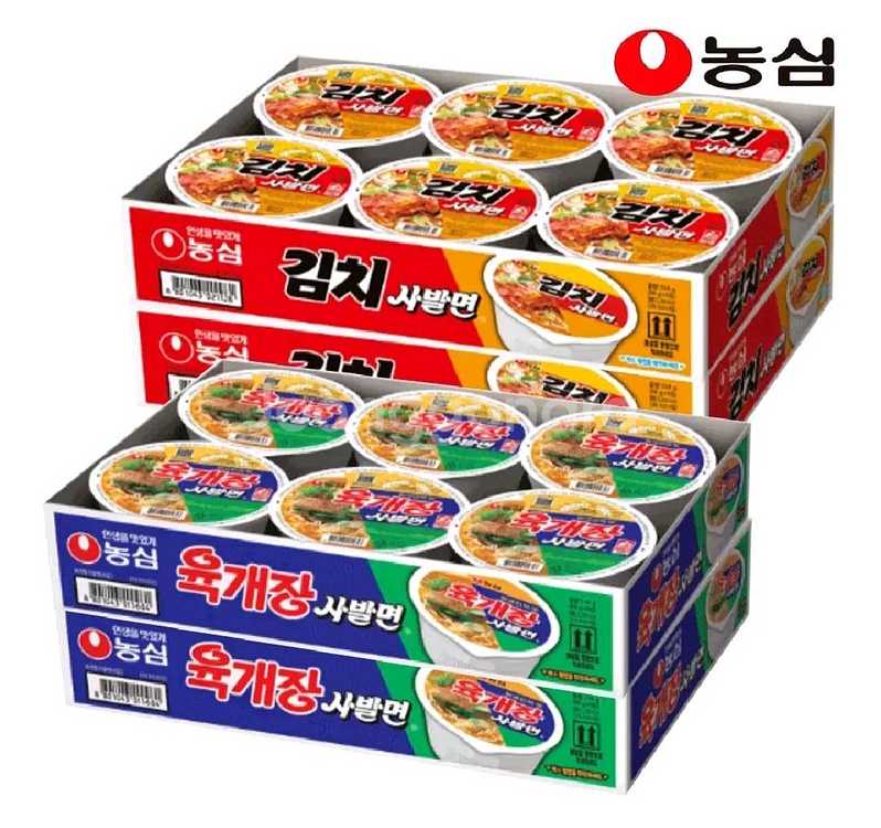 농심 컵라면 24개 육개장/김치사발면--0
