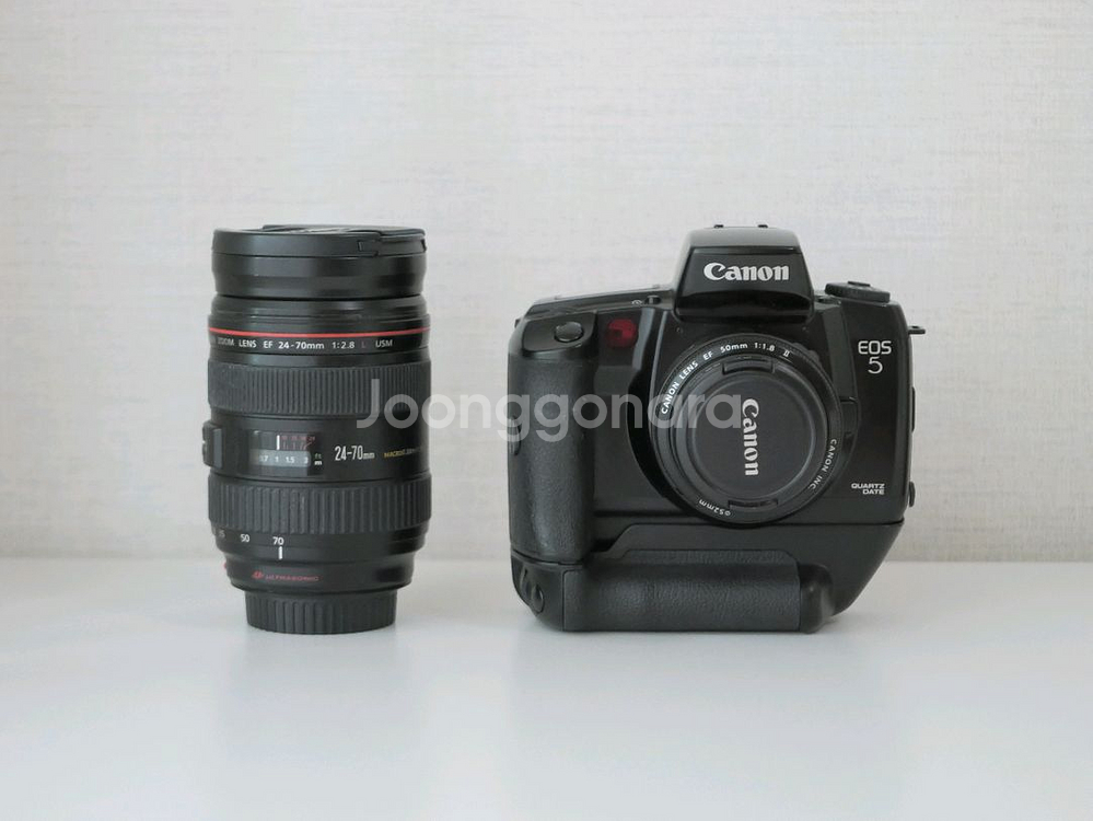 캐논필름카메라(eos5) 및 렌즈(24-70,50mm)--0