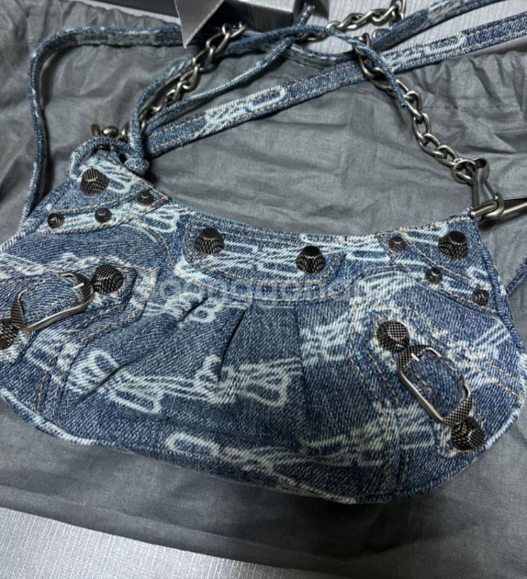 발렌시아가 르카골 미니 데님백--0