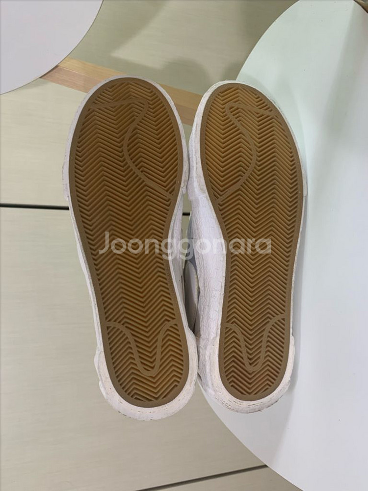 나이키 사카이 블레이저 미드 화이트 그레이(240)--8