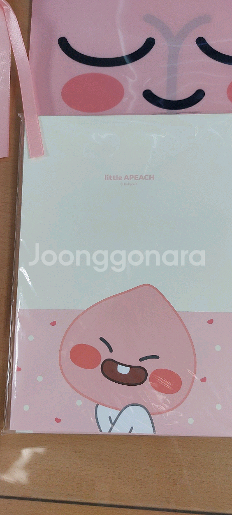 카카오프렌즈 어피치 문구 세트 새상품입니다~~핑크색 어--5