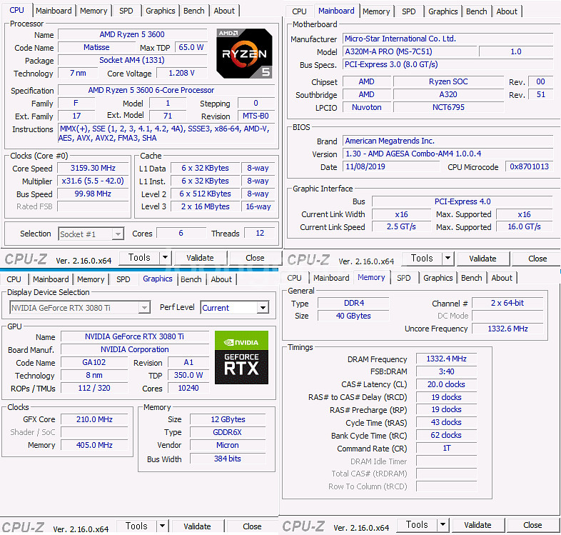 고사양가성비컴퓨터본체팝니다3080ti,라이젠5 3600--3