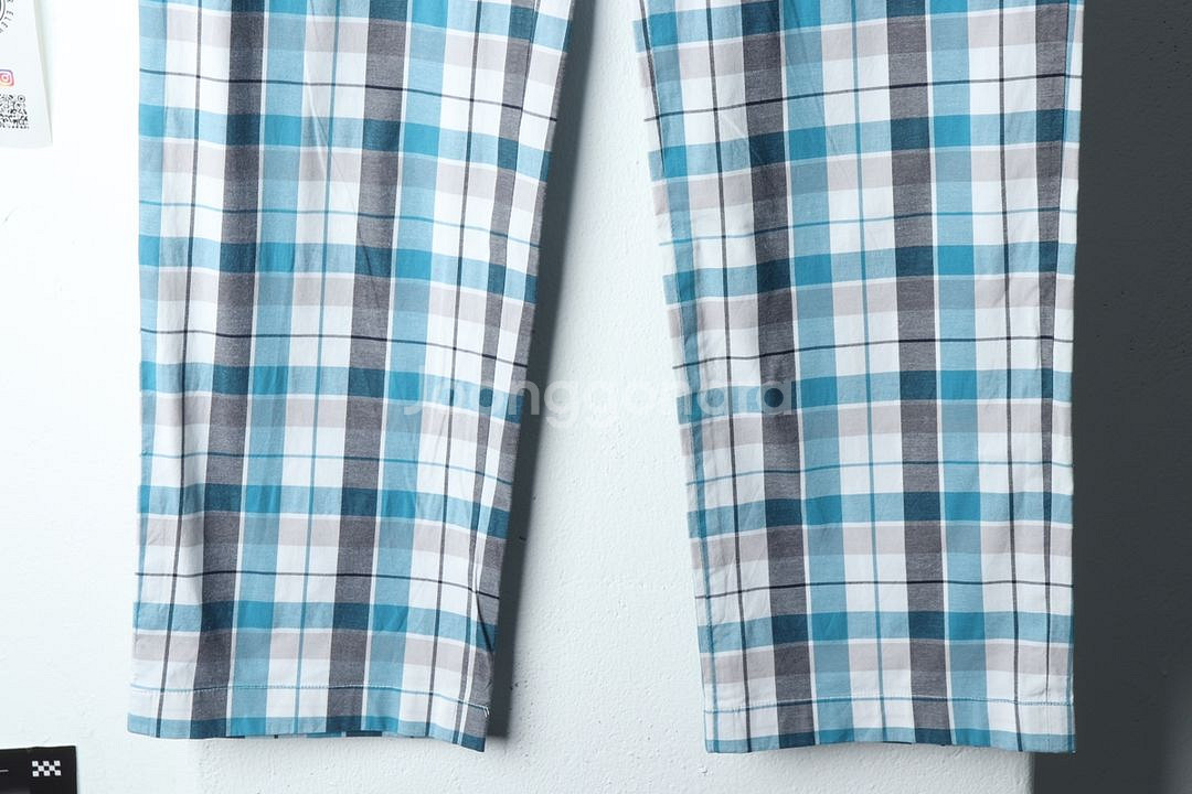 (XL) 핑 슬랙스 경량 바지 골프 체크 블루--3