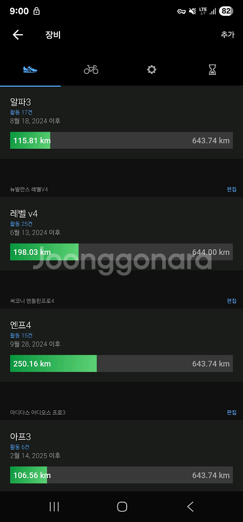뉴발 레벨v4 , 280 2E, 198km 착용--3