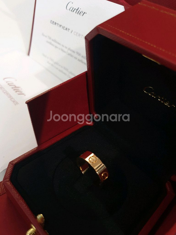 까르띠에 정품 러브링 클래식 러브반지 핑크골드--3