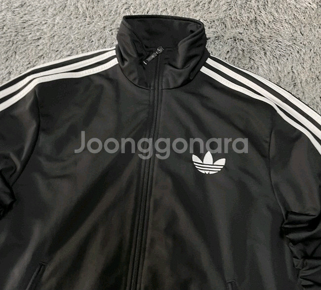 아디다스 블랙 검흰 트랙탑 져지집업 105/XL--1