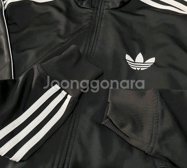 아디다스 블랙 검흰 트랙탑 져지집업 105/XL--2