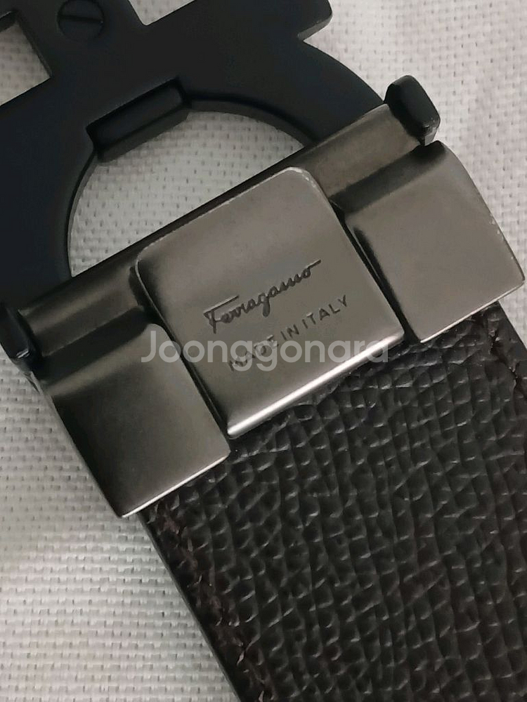 페라가모 불랙 양면 가죽벨트 정품--7