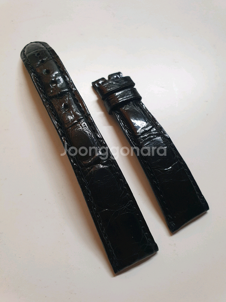 불가리 정품 블랙 악어가죽 시계 엘리스트랩--2
