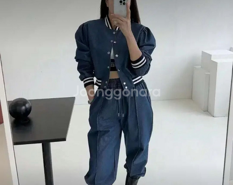 진청 블루종 카고팬츠 셋업(새상품)--0