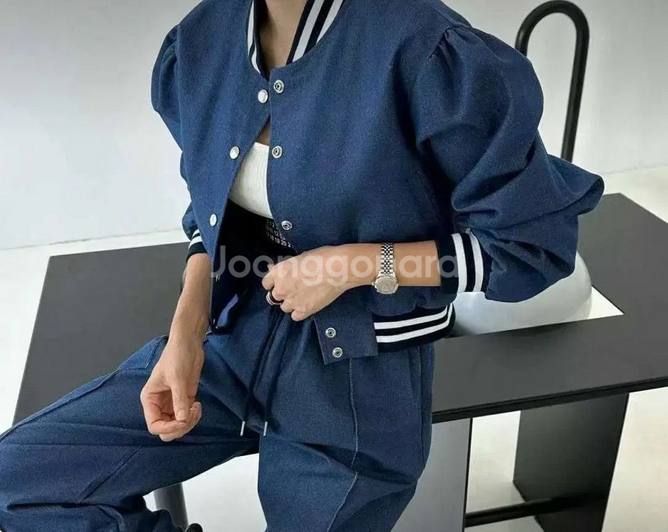 진청 블루종 카고팬츠 셋업(새상품)--1