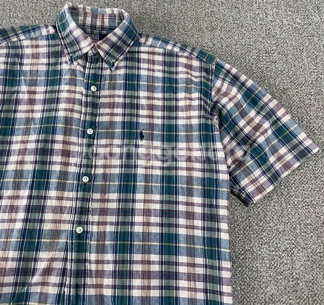 폴로 POLO 랄프로렌 반팔 체크 셔츠 100/L--1