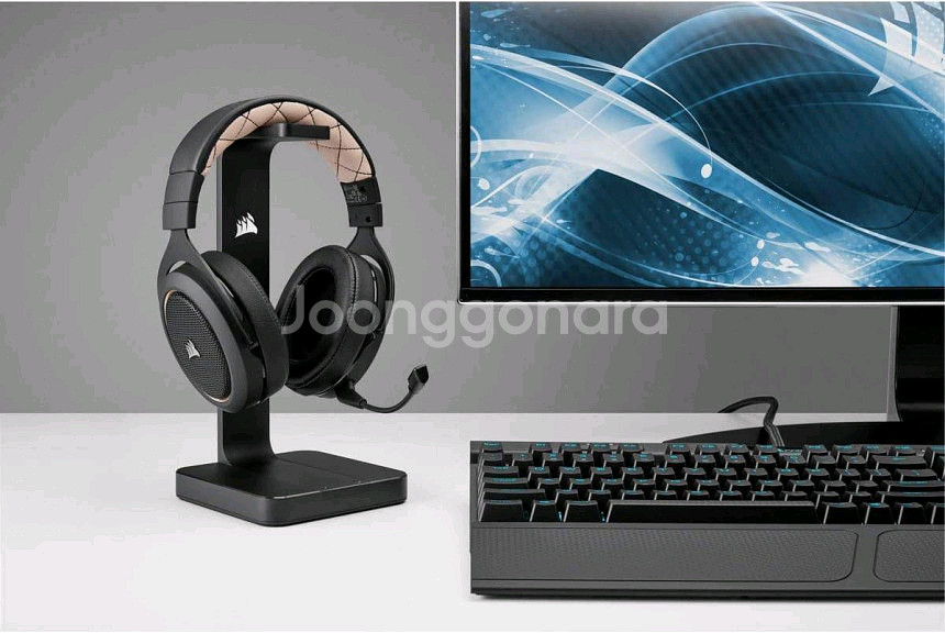 Corsair ST50 프리미엄 헤드셋 스탠드 블랙--2