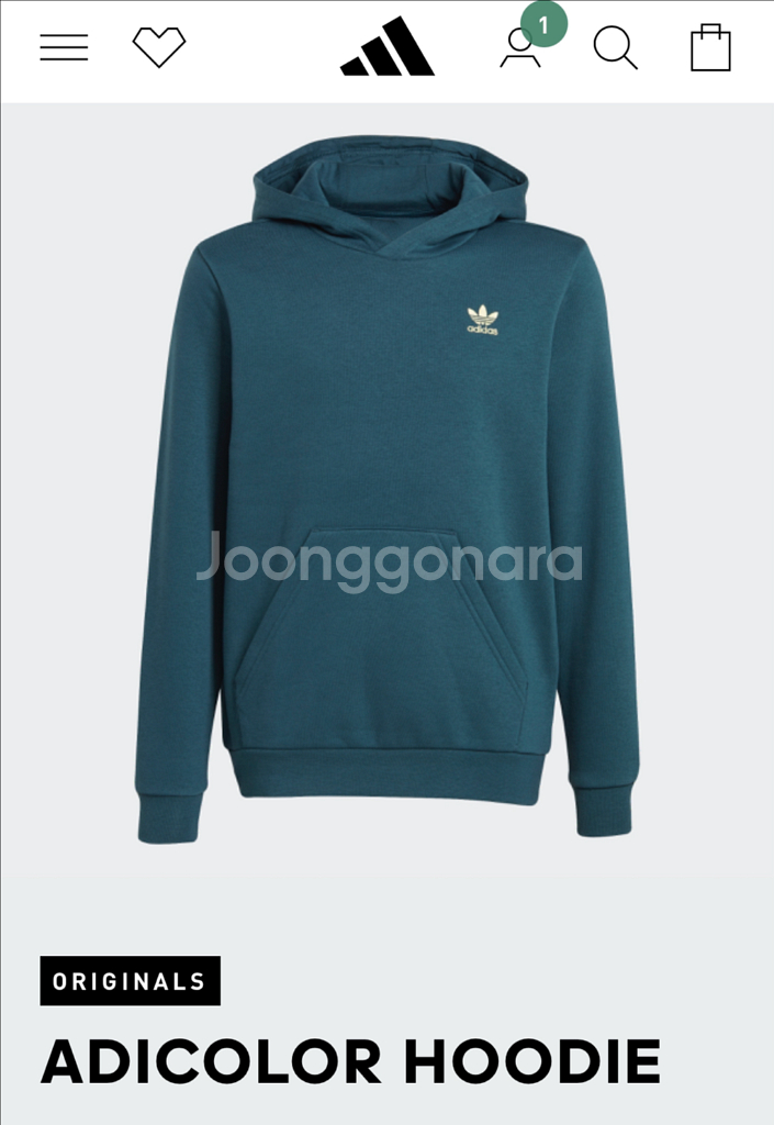 아디다스 레귤러핏 기모 후드티(IJ9717)--4