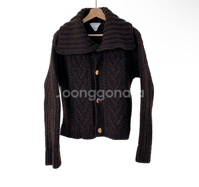 [S] 보테가베네타 라나울 크로쉐 니트 가디건 자켓--0