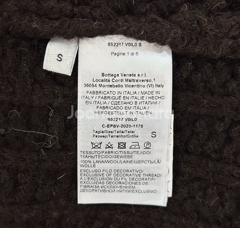 [S] 보테가베네타 라나울 크로쉐 니트 가디건 자켓--3