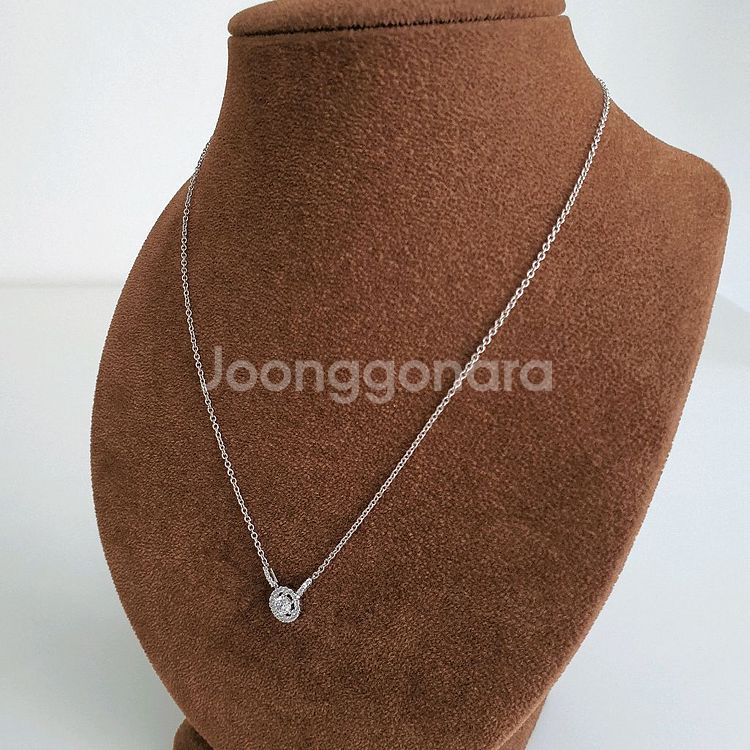 14k 화이트골드 목걸이&귀걸이 세트판매 (새제품)--3