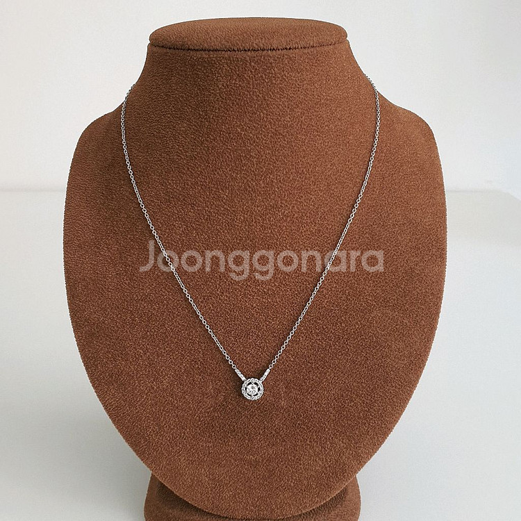 14k 화이트골드 목걸이&귀걸이 세트판매 (새제품)--2