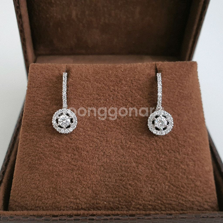 14k 화이트골드 목걸이&귀걸이 세트판매 (새제품)--5